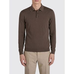 Zanone Polo Shirt Men Brown